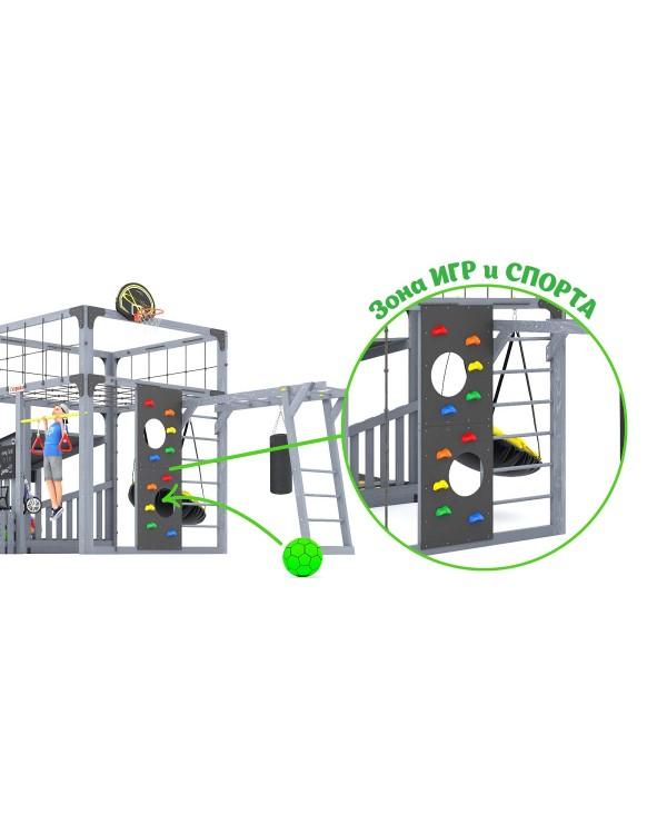 Детская площадка для дачи Савушка КУБ-4 Серый
