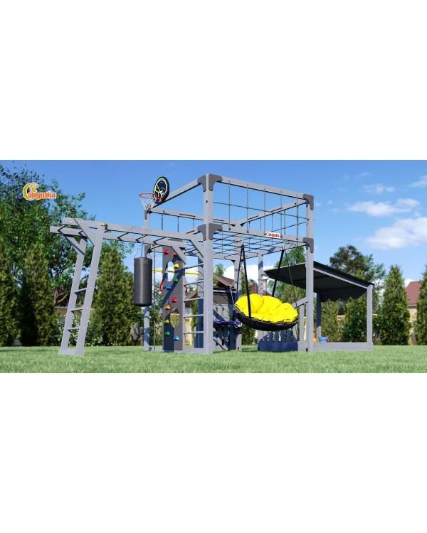 Детская площадка для дачи Савушка КУБ-4 Серый