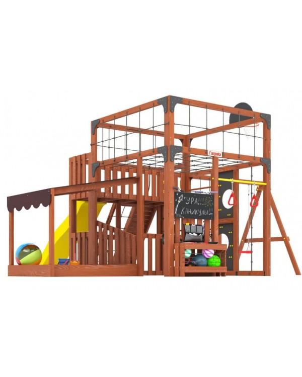 Детская площадка для дачи Савушка КУБ-5 Махагон