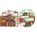 Детская площадка для дачи Савушка КУБ-5 Махагон  с подушками