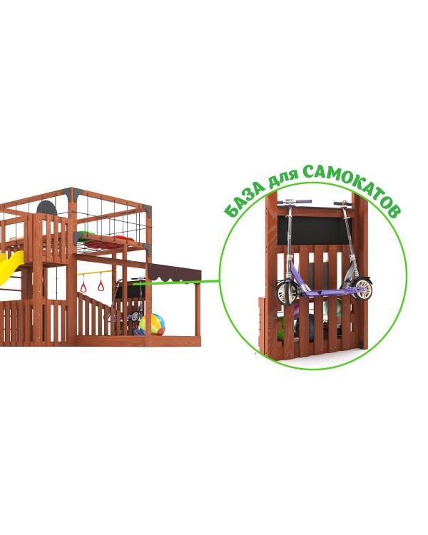 Детская площадка для дачи Савушка КУБ-5 Махагон  с подушками