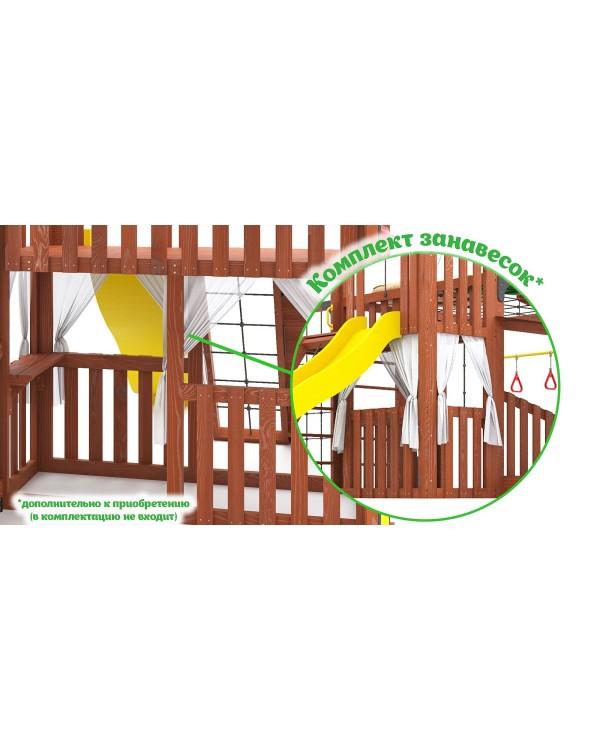 Детская площадка для дачи Савушка КУБ-5 Махагон  с подушками