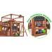 Детская площадка для дачи Савушка КУБ-5 Махагон  с подушками