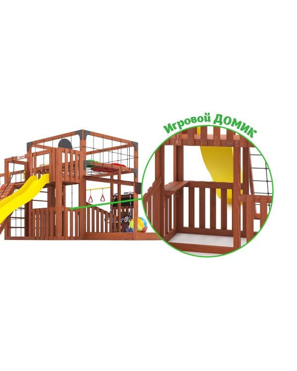 Детская площадка для дачи Савушка КУБ-5 Махагон  с подушками