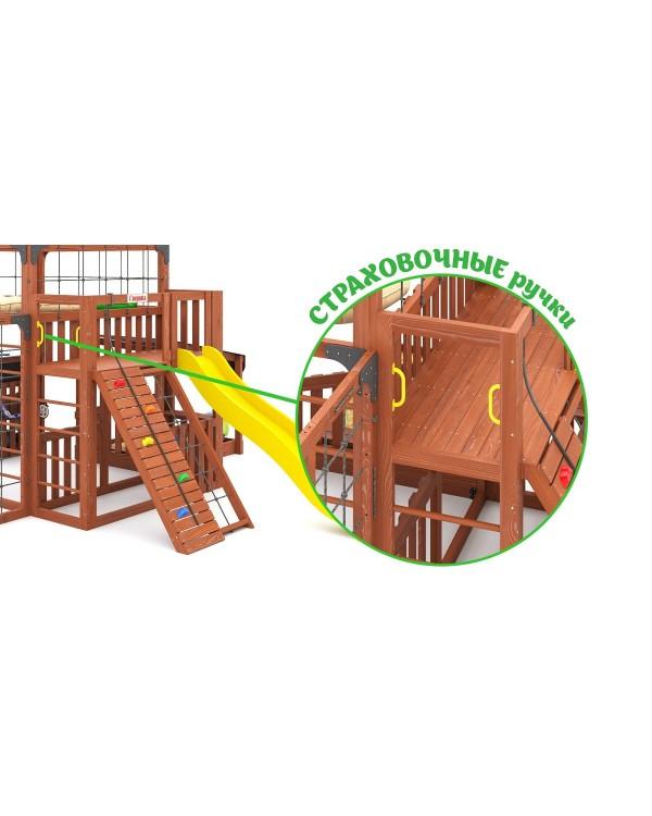 Детская площадка для дачи Савушка КУБ-5 Махагон  с подушками
