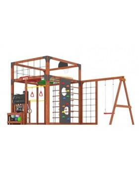 Детская площадка для дачи Савушка КУБ-6 Махагон с подушками