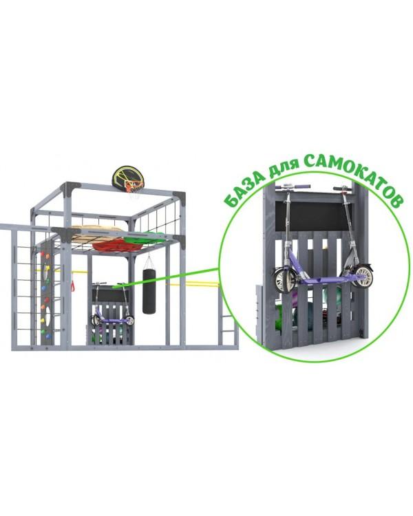 Детская площадка для дачи Савушка КУБ-6 Серый с подушками