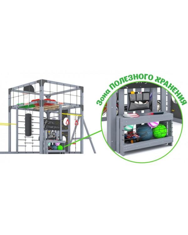 Детская площадка для дачи Савушка КУБ-6 Серый с подушками