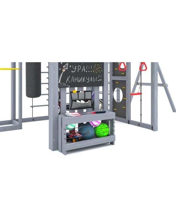 Детская площадка для дачи Савушка КУБ-6 Серый с подушками