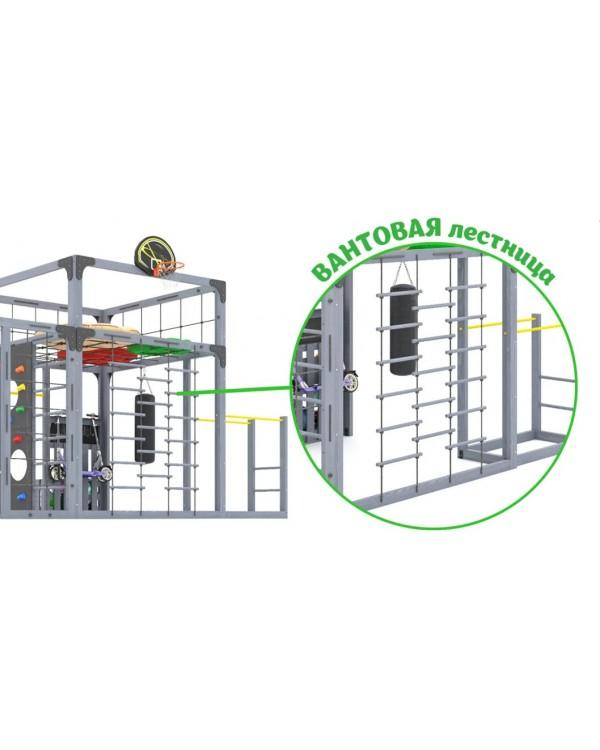 Детская площадка для дачи Савушка КУБ-6 Серый с подушками
