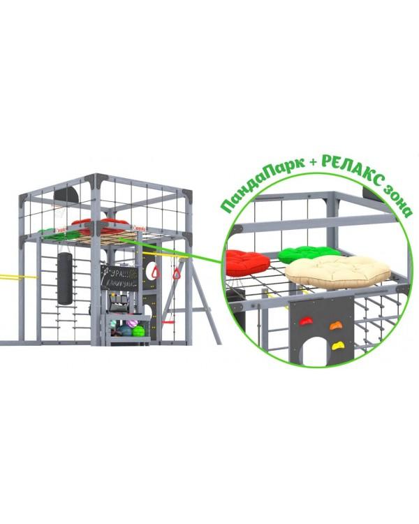 Детская площадка для дачи Савушка КУБ-6 Серый с подушками