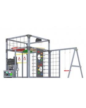 Детская площадка для дачи Савушка КУБ-6 Серый с подушками