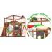 Детская площадка для дачи Савушка КУБ-7 Махагон с качелями Лодочка и коконом