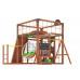 Детская площадка для дачи Савушка КУБ-7 Махагон с качелями Лодочка и коконом
