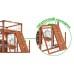 Детская площадка для дачи Савушка КУБ-7 Махагон с качелями Лодочка и коконом