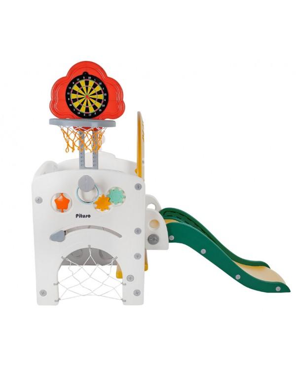 Горка-комплекс Pituso Fun Space FE-HT-TQK01 зеленый желтый
