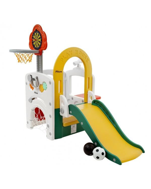 Горка-комплекс Pituso Fun Space FE-HT-TQK01 зеленый желтый