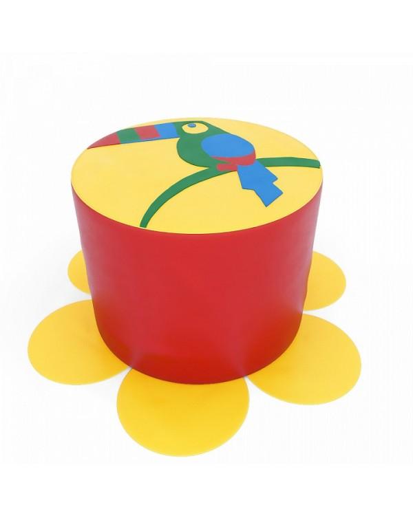 Мягкий пуфик Пуфик Попугай ДМФ-МК-01.40.00