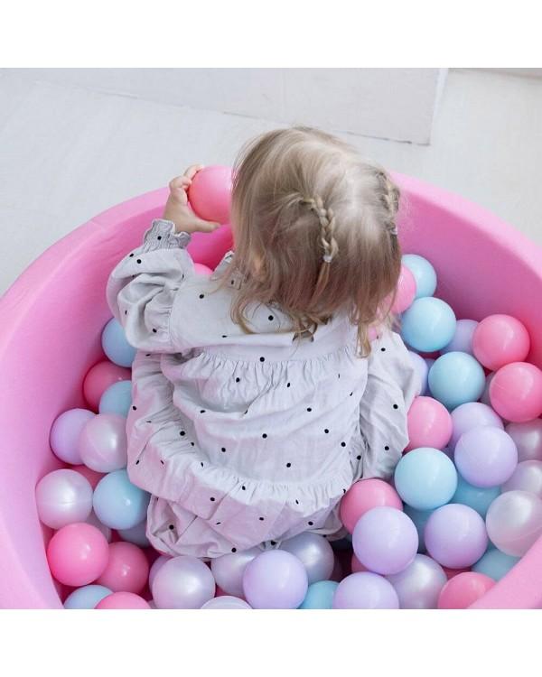 Сухой бассейн Romana Easy ДМФ-МК-02.53.03 розовый с розовыми шариками