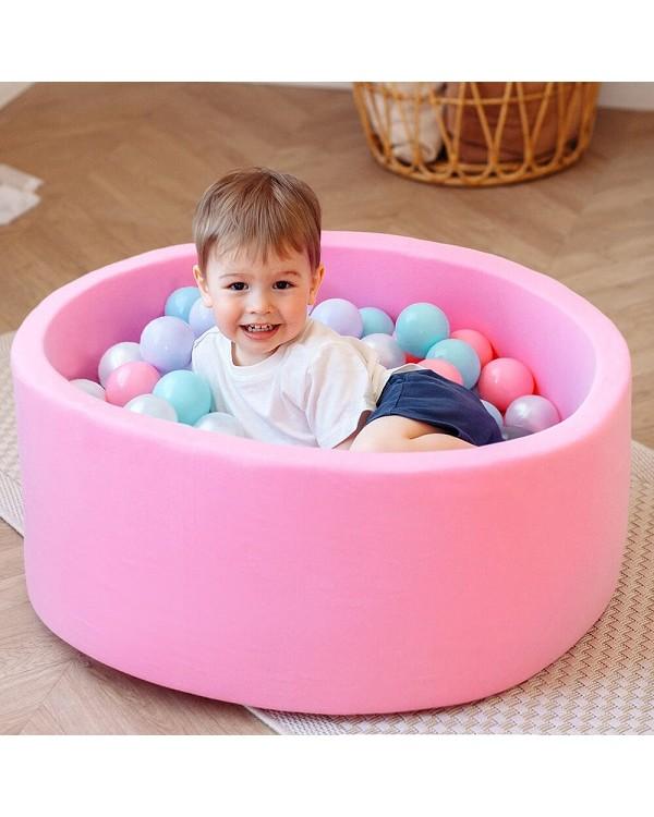 Сухой бассейн Romana Easy ДМФ-МК-02.53.03 розовый с розовыми шариками