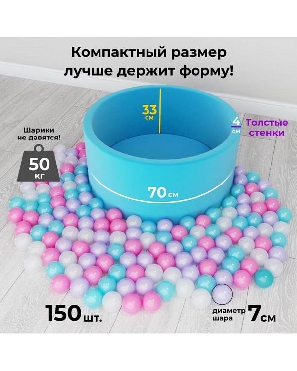 Сухой бассейн Romana Easy ДМФ-МК-02.53.03 бирюзовый с серыми шариками