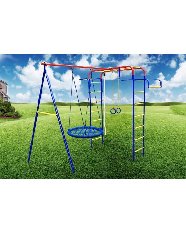 Уличный спортивный комплекс Пионер дачный мини качели гнездо 80Всм сетка