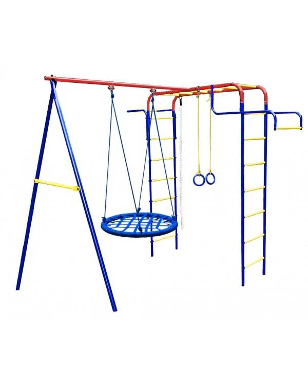 Уличный спортивный комплекс Пионер дачный мини качели гнездо 80Всм сетка
