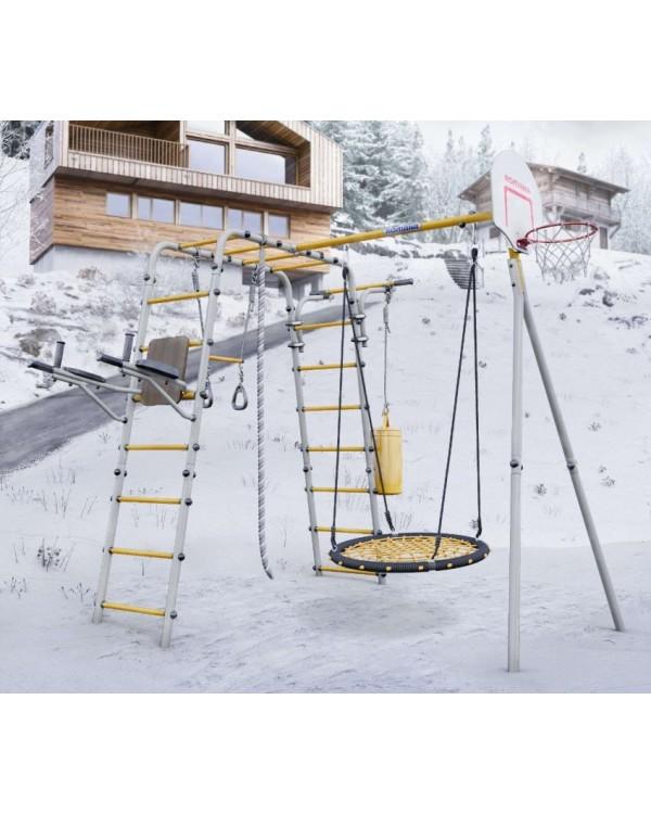 Дачный комплекс Fitness сетка-гнездо 80см качели Romana 103.20.05 серый жёлтый