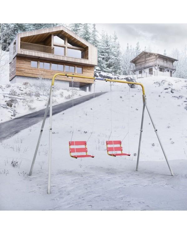 Качели двойные ЦК Romana R.103.28.04 серый желтый