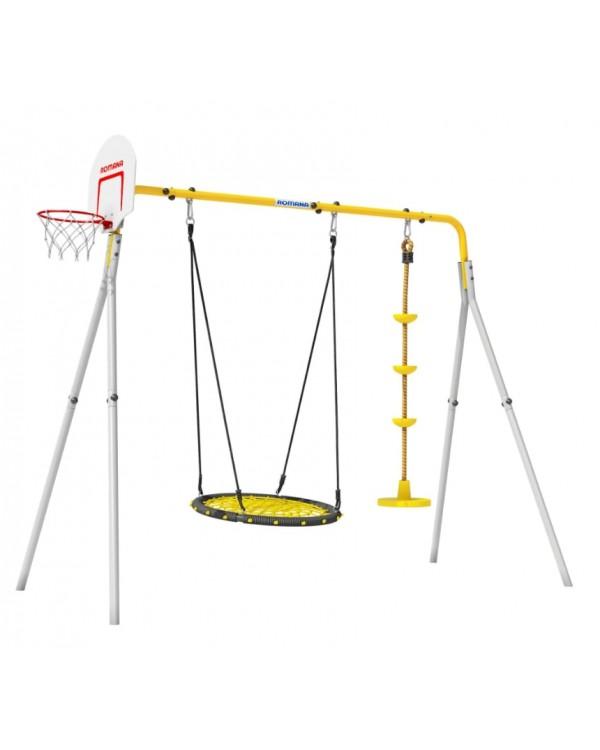 Дачный комплекс Romana Каркас для качелей-PRO комплект №5.3 серый жёлтый