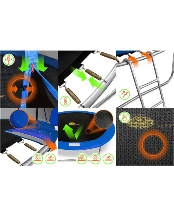 Батут Smile STB-312 с защитной сеткой и лестницей