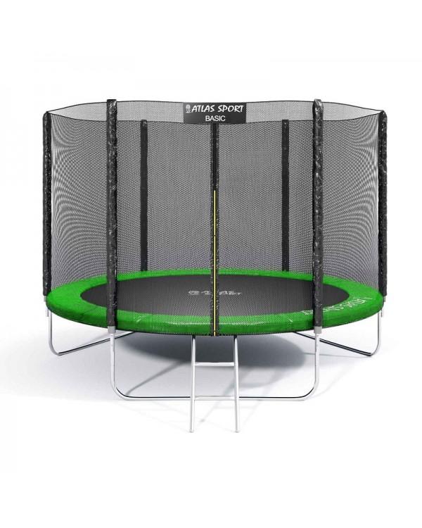 Батут Atlas Sport 252 см (8ft) BASIC с лестницей GREEN