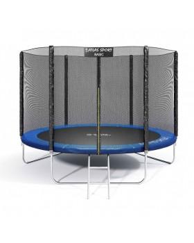 Батут Atlas Sport 252 см (8ft) BASIC с лестницей BLUE