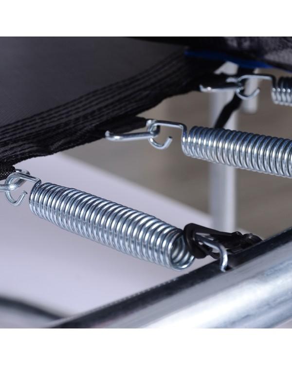 Батут Atlas Sport 374 см с внутренней сеткой и лестницей BLUE